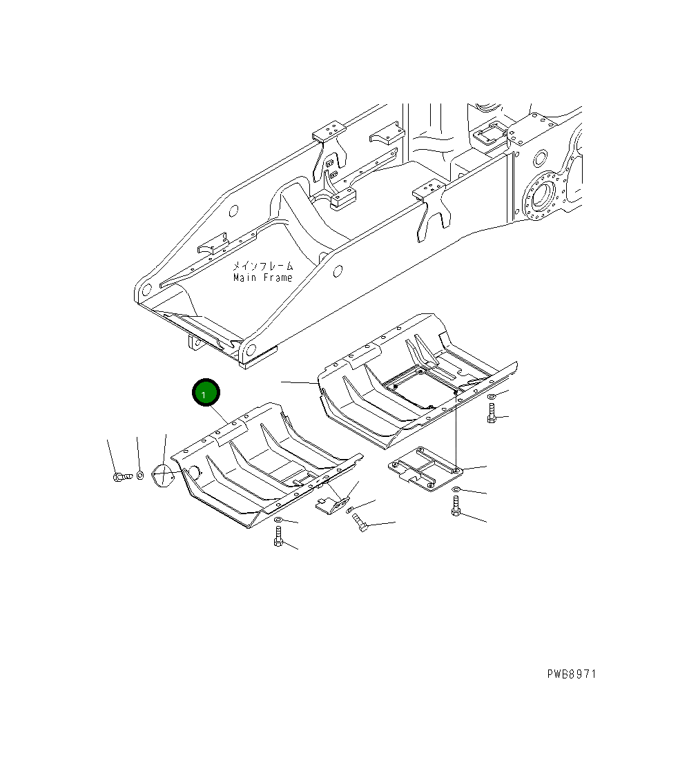 Крышка 17A-54-21160 Komatsu