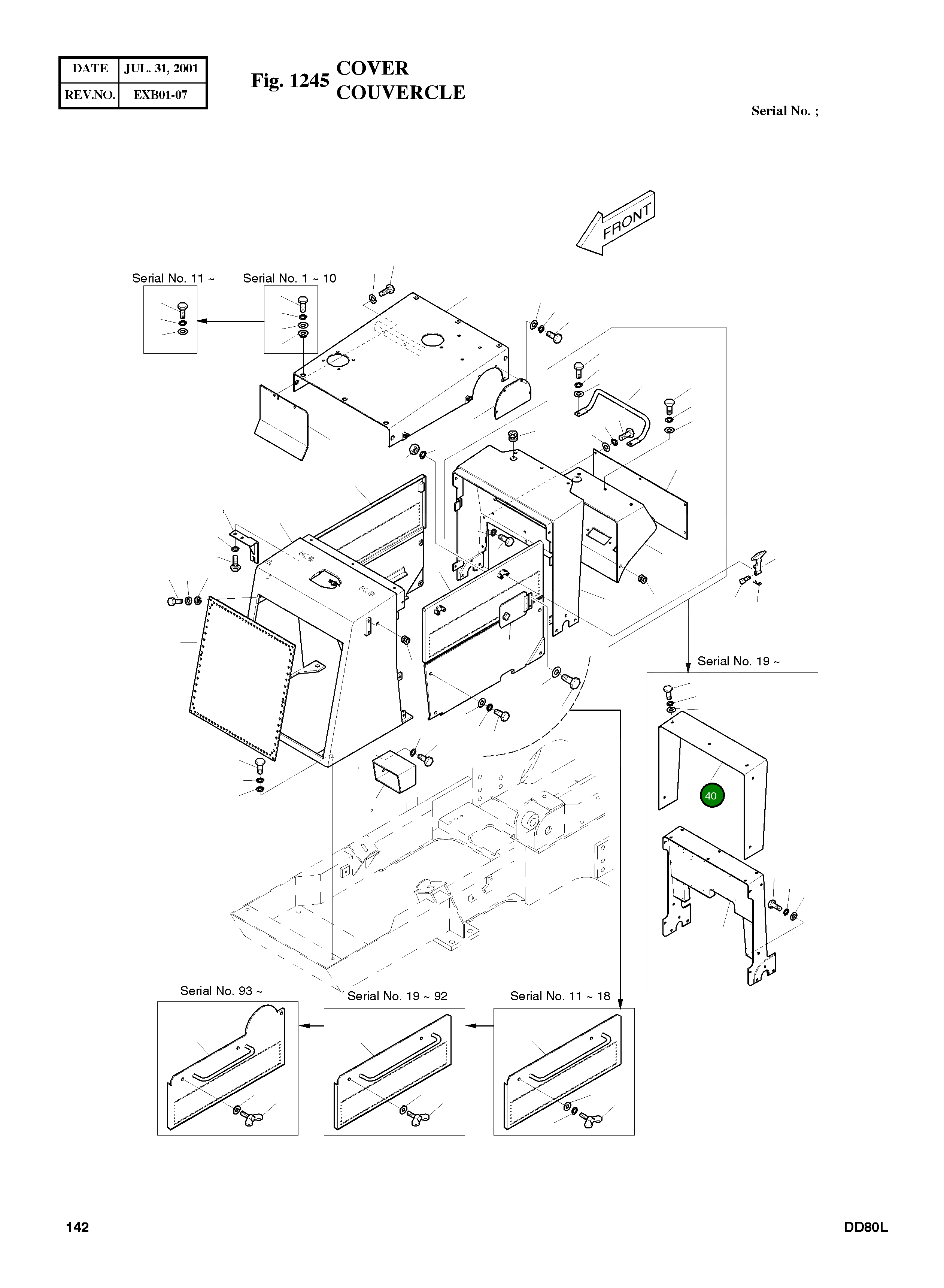 Крышка 5621-3222A Komatsu