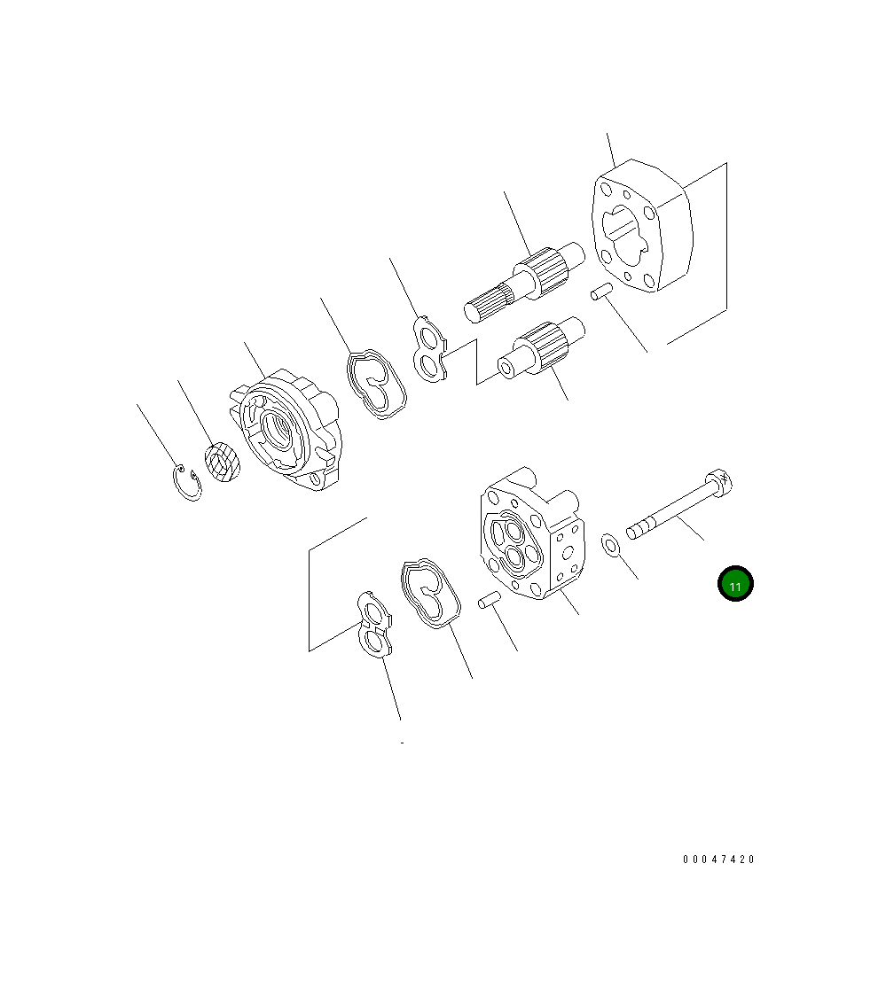 Болт 01253-61410 Komatsu