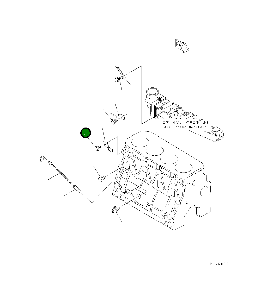 Болт YM26106-080102 Komatsu