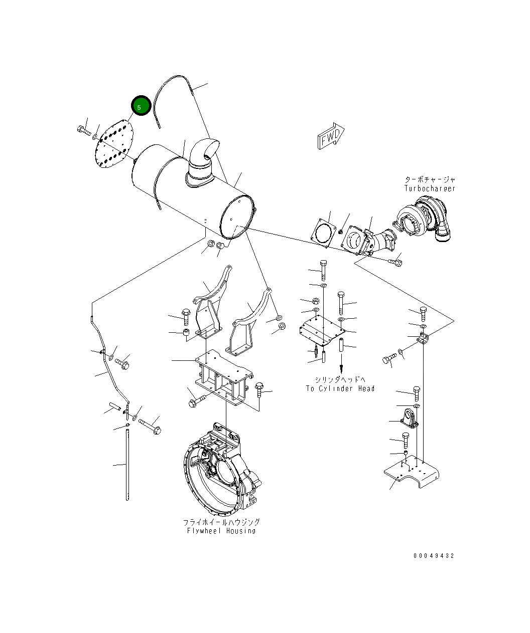 Крышка 6261-11-5421 Komatsu