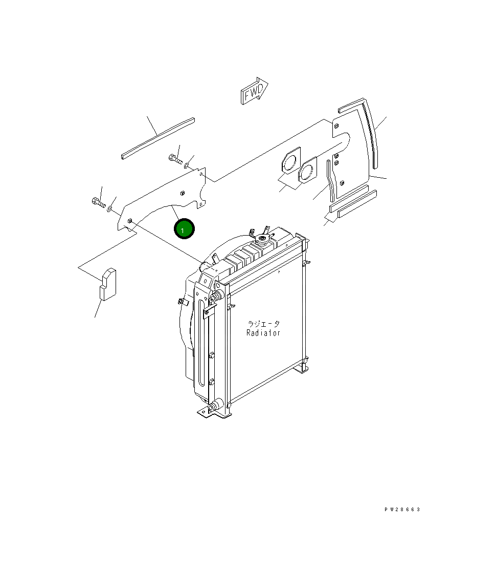 Крышка 201-03-72232 Komatsu