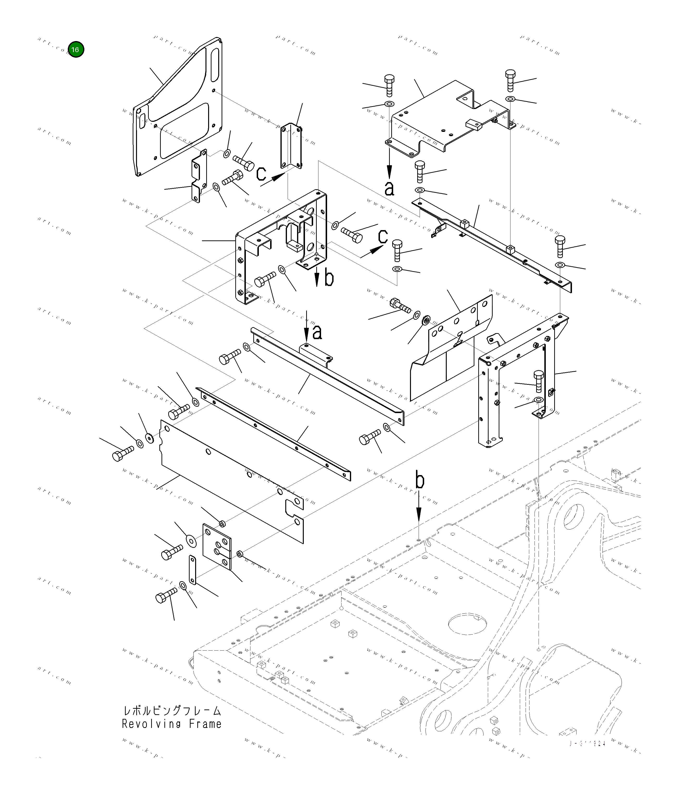 Крышка 208-54-21581  Komatsu