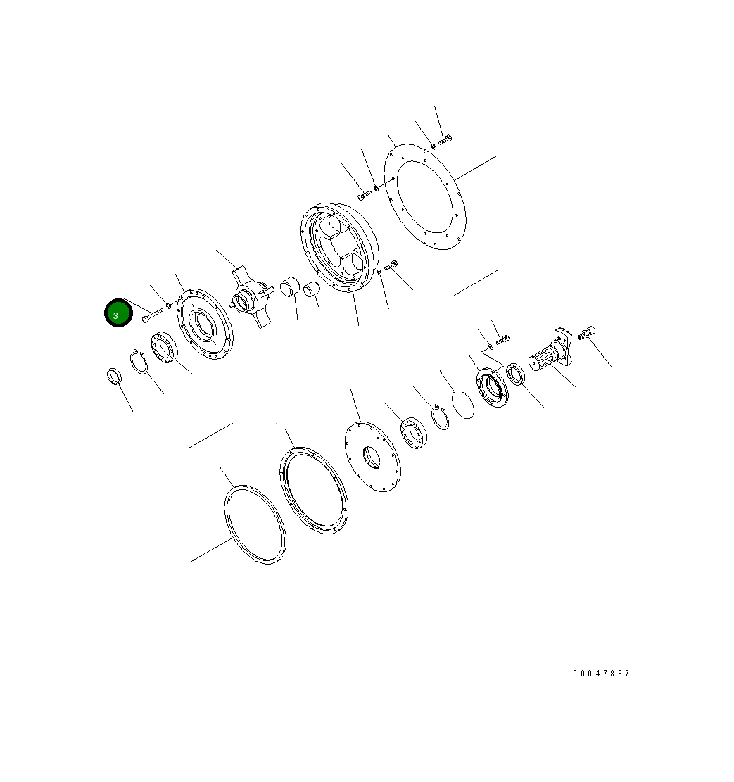 Болт 01011-61005  Komatsu