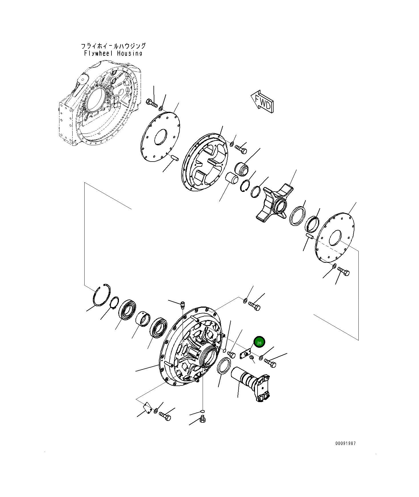 Крышка 561-01-71250 Komatsu