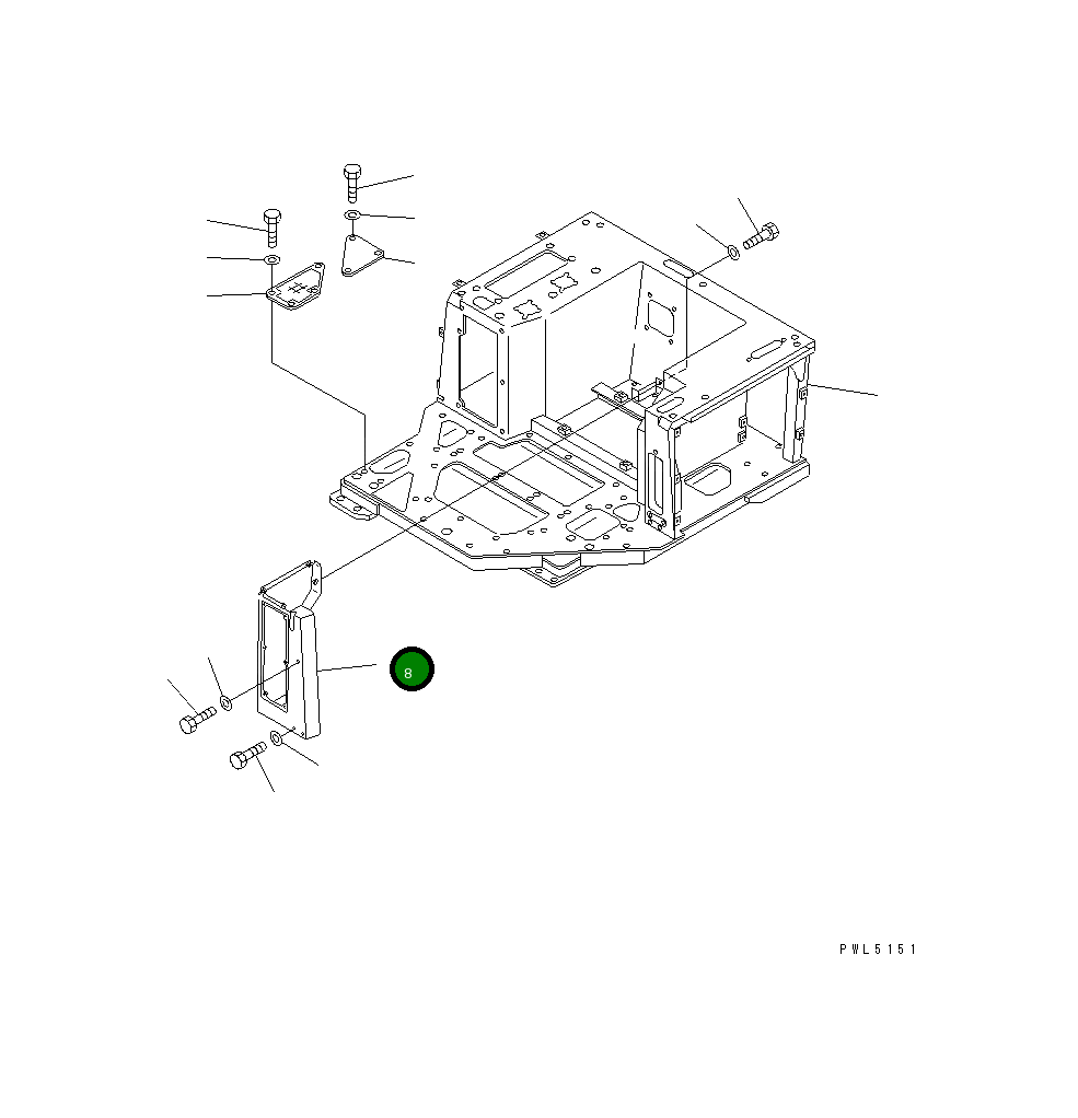 Крышка 154-43-43310 Komatsu