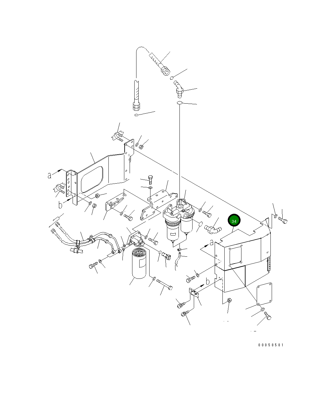 Крышка 569-84-88401 Komatsu