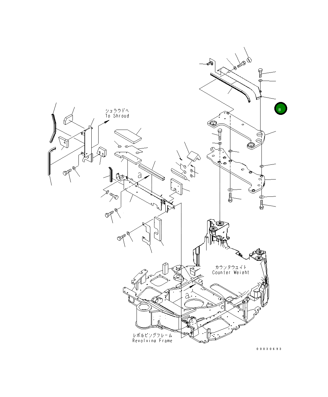 Крышка 22M-54-21881 Komatsu