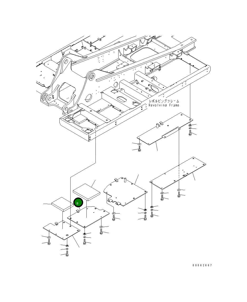 Крышка 207-54-KB980 Komatsu