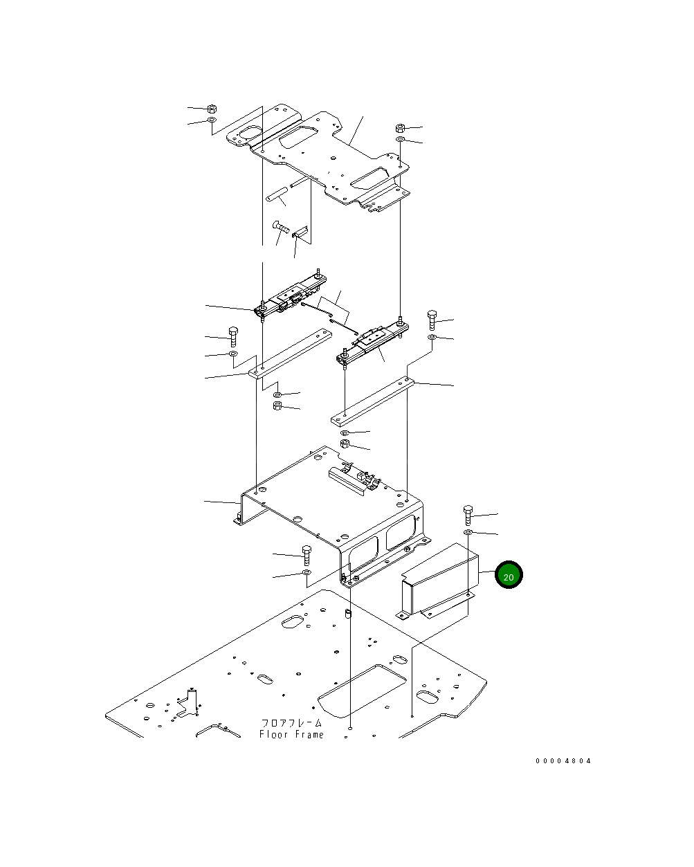 Крышка 22U-43-21334  Komatsu