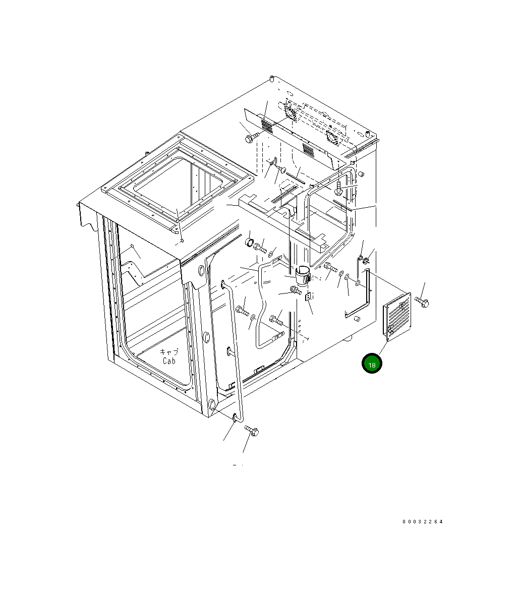 Крышка 207-54-89390 Komatsu