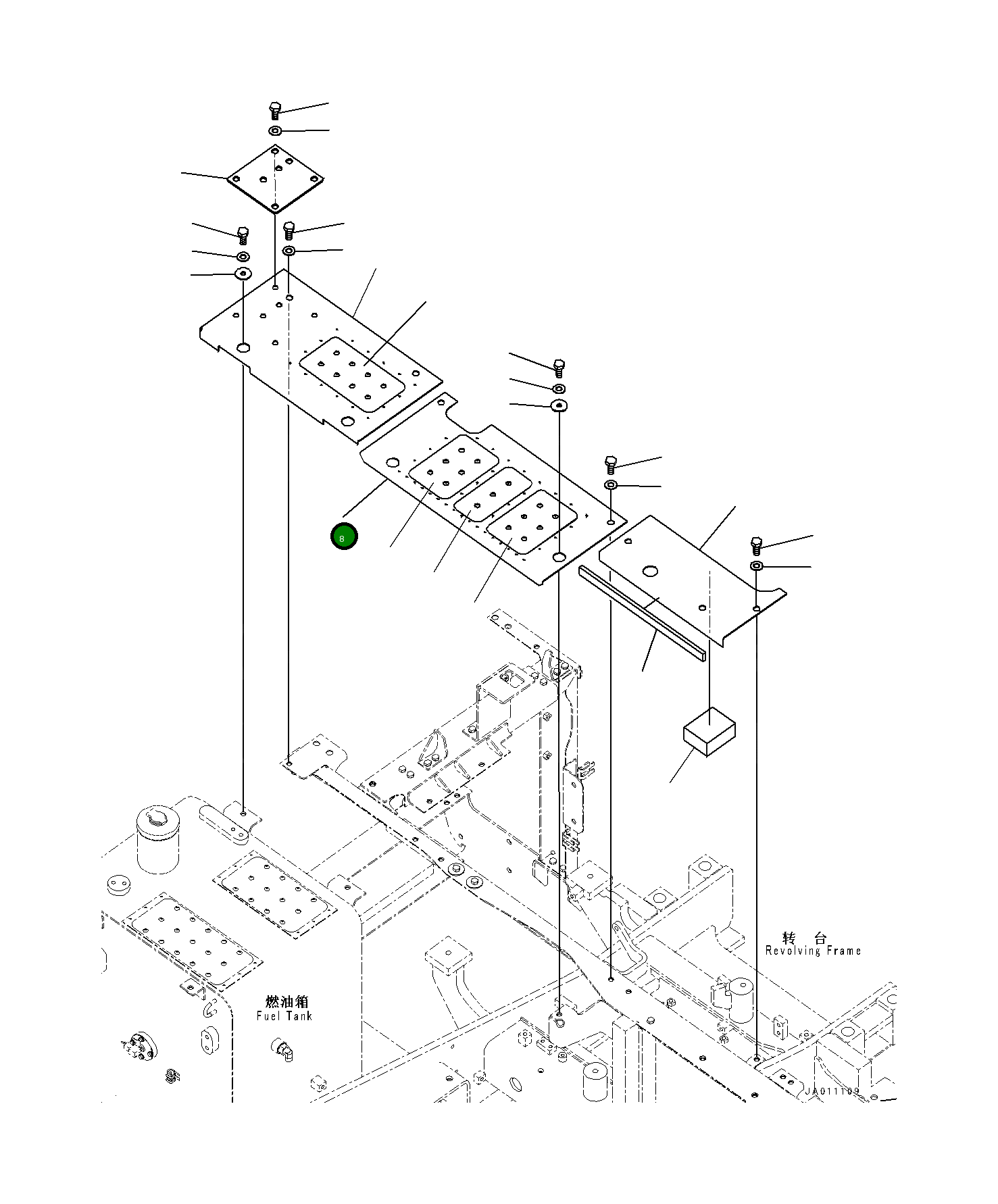 Крышка 203-54-12351 Komatsu