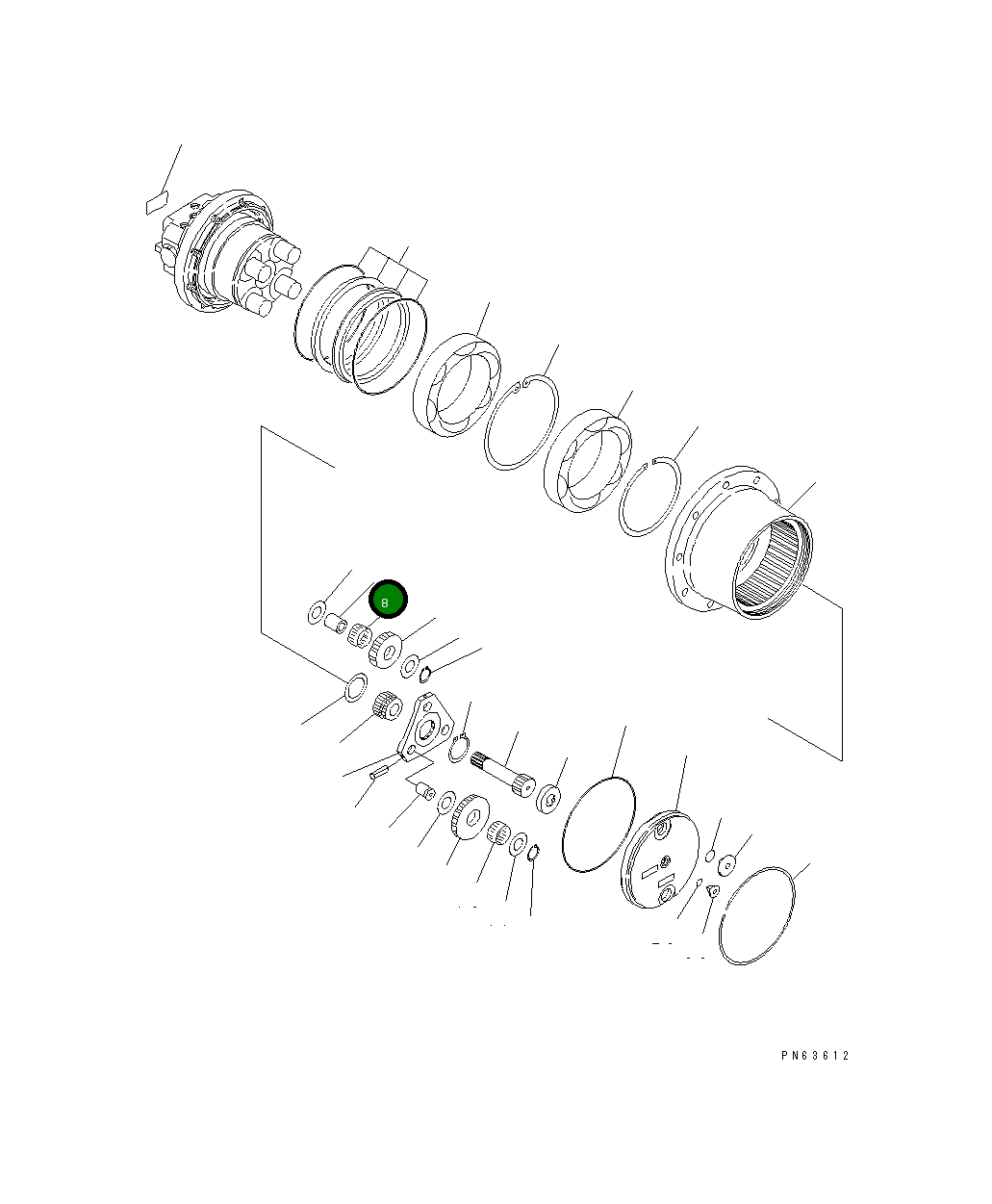 Кольцо FUFZD8718-1-10  Komatsu
