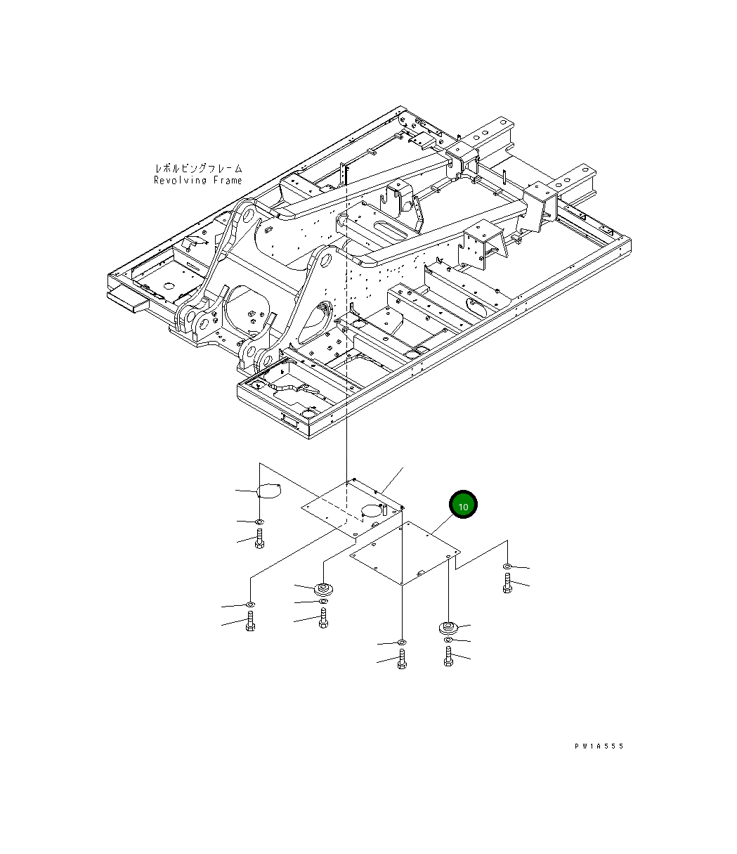 Крышка 21M-54-14730  Komatsu