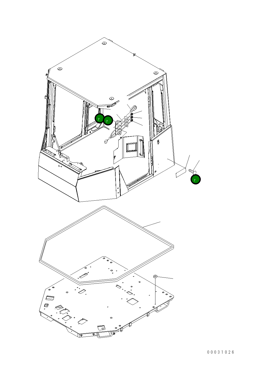 Крышка 423-06-31291  Komatsu