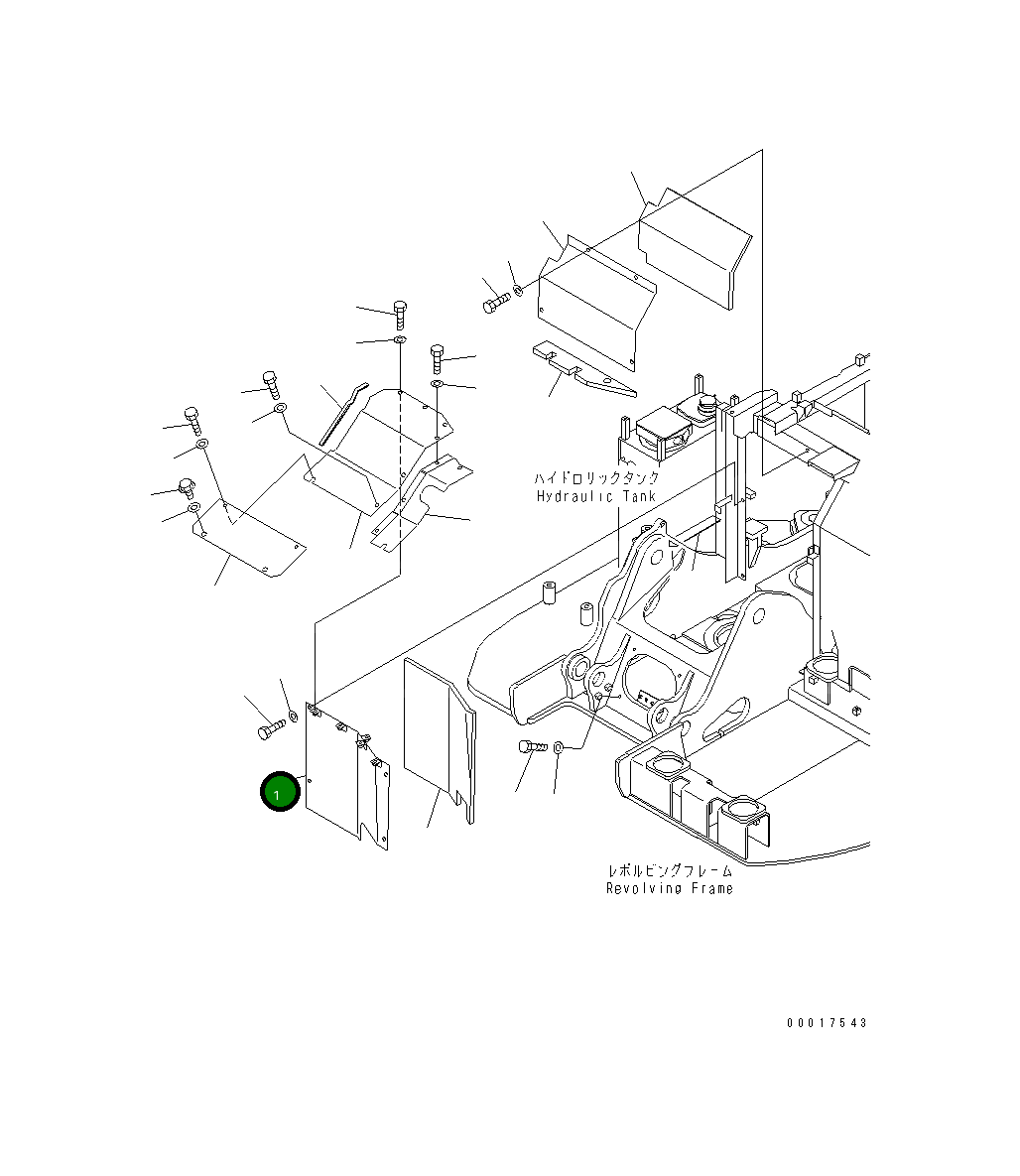 Крышка 22B-54-11513 Komatsu