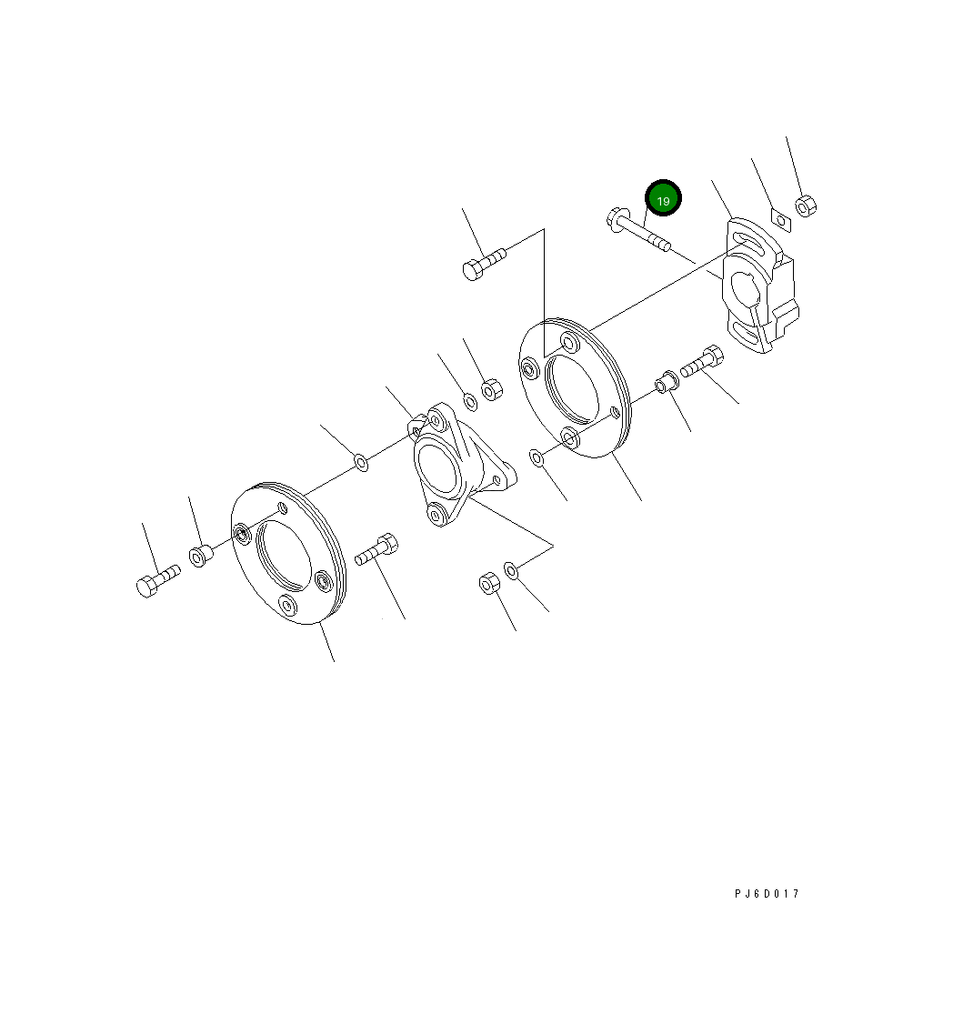 Болт DK156634-0500 Komatsu
