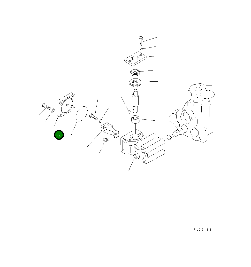 Крышка 702-13-21630  Komatsu
