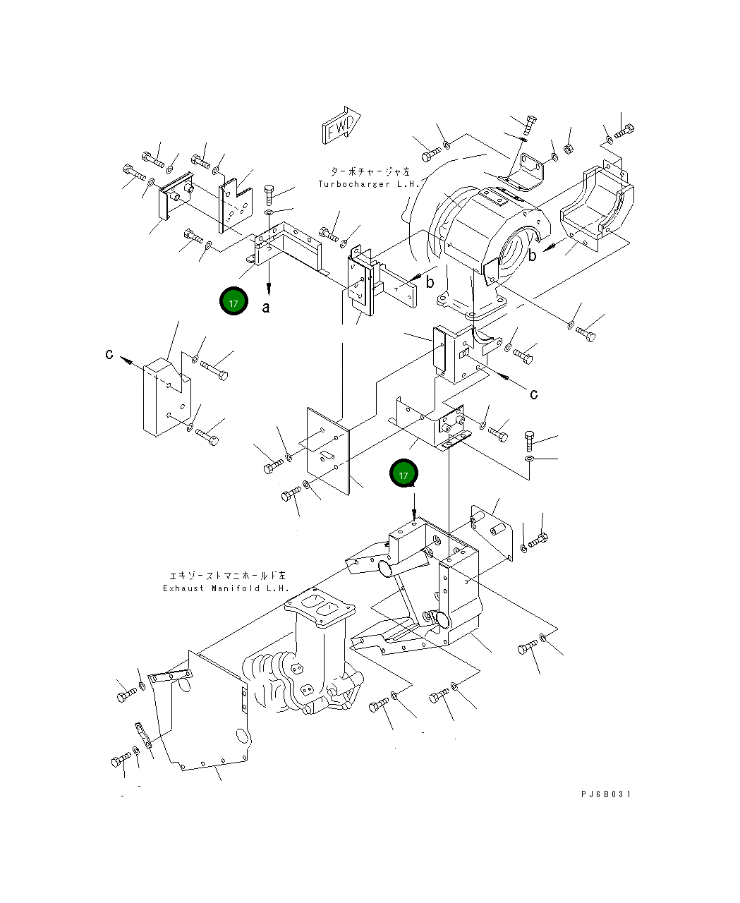 Крышка 6166-15-9721 Komatsu