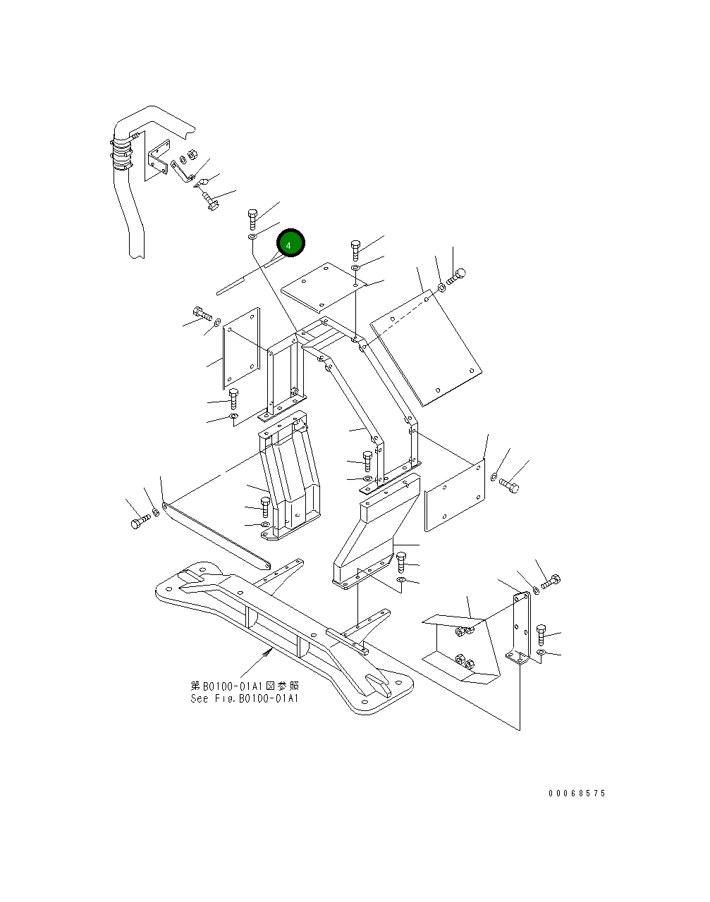 Крышка 42C-Z89-3720 Komatsu