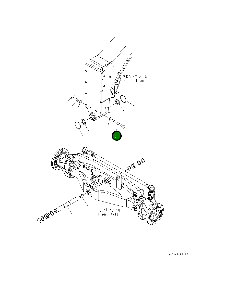 Болт 01053-61660  Komatsu