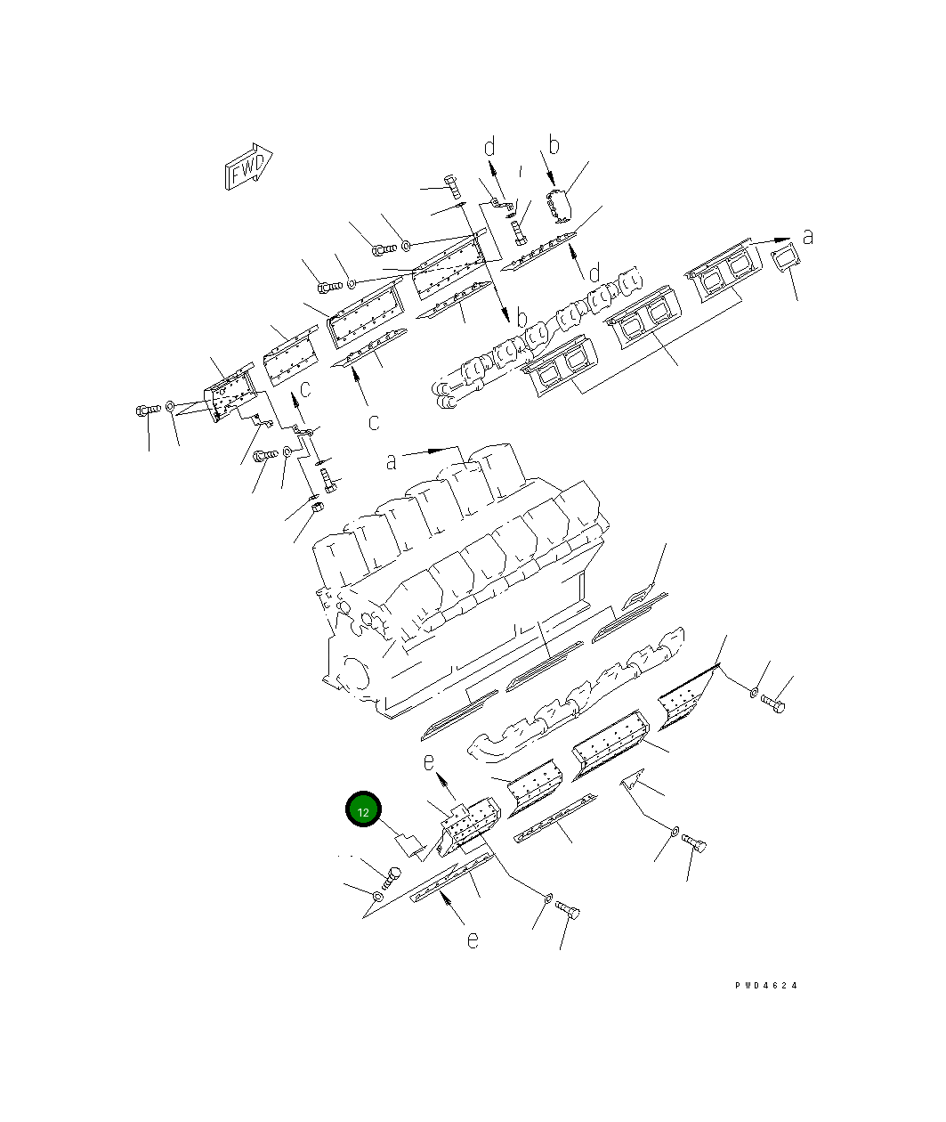 Крышка 6166-11-8760 Komatsu