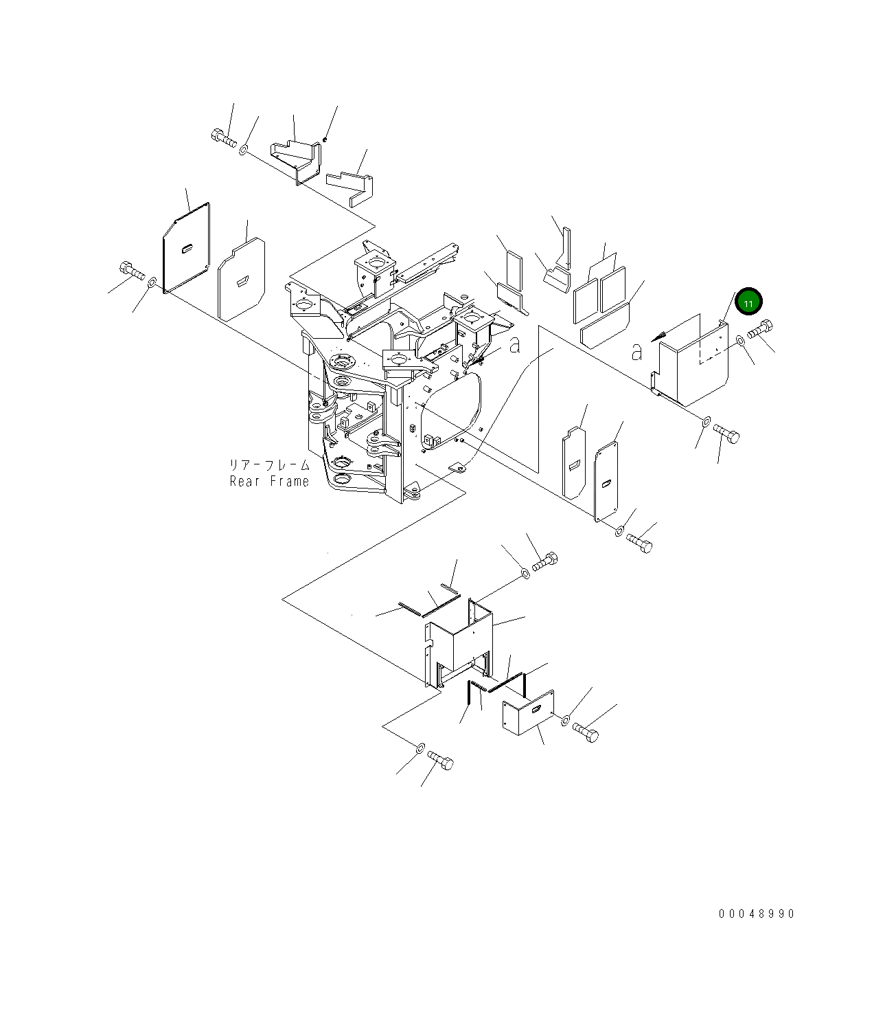 Крышка 425-46-34193  Komatsu