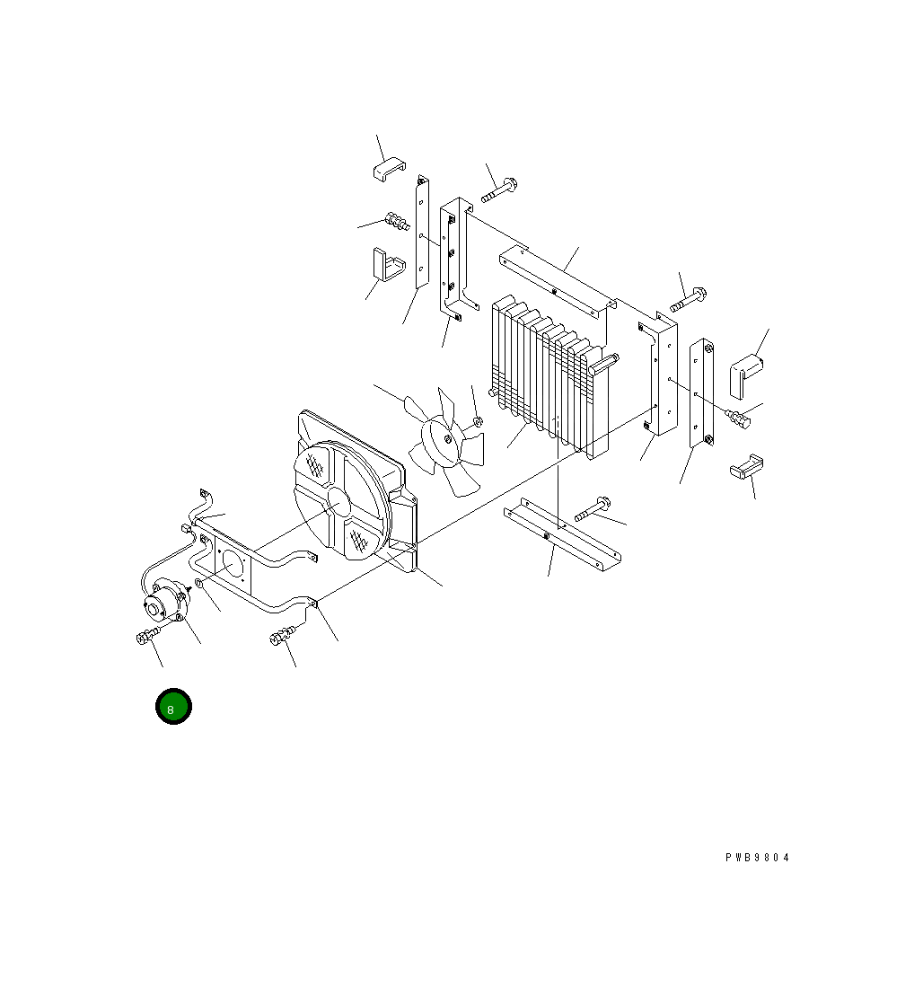Болт TW580011-7400 Komatsu