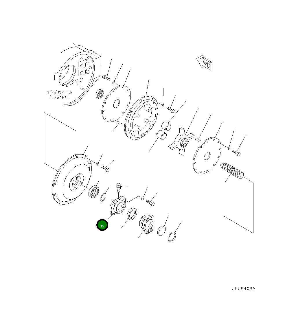 Крышка 56B-01-12120  Komatsu