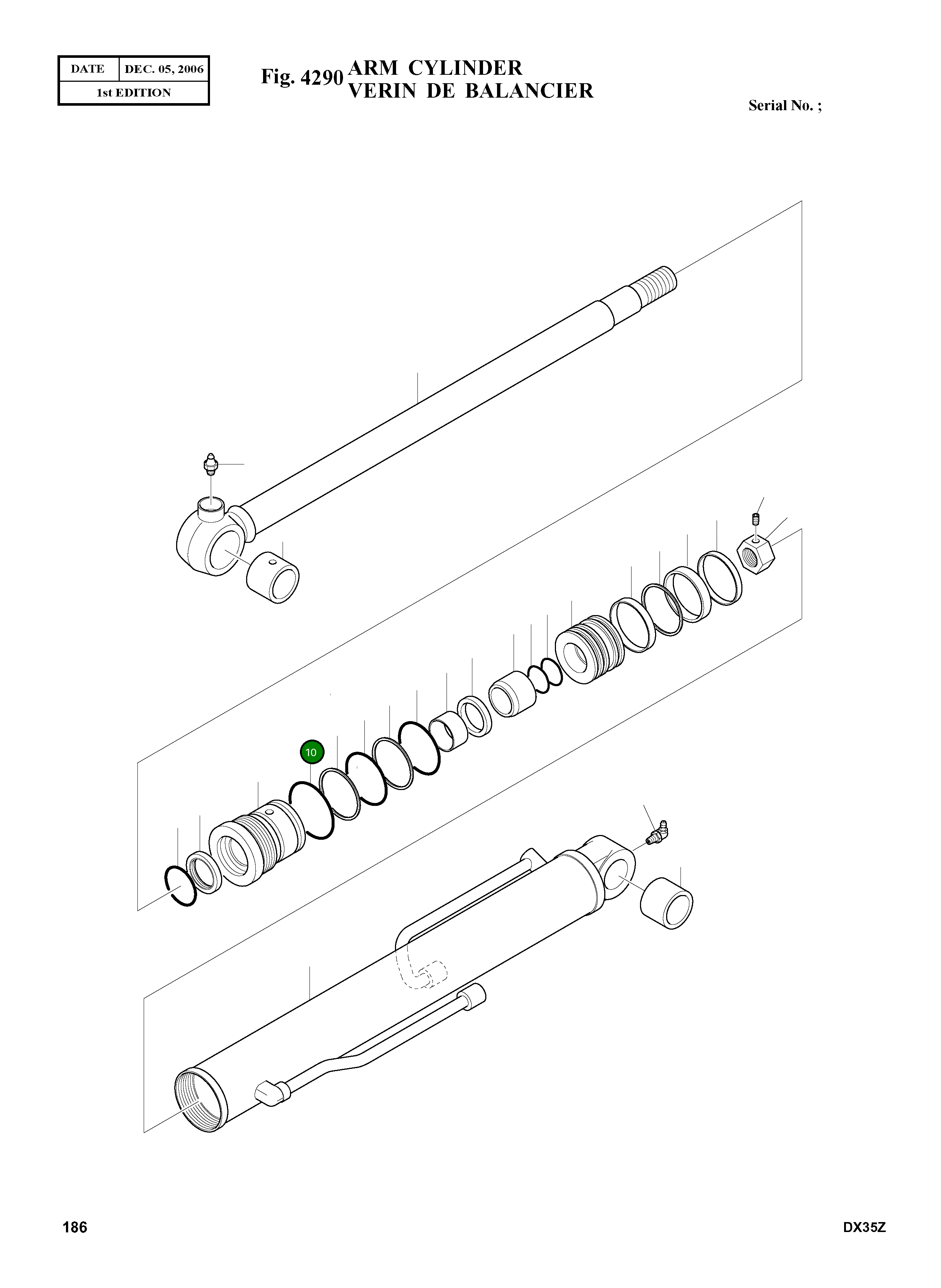 Кольцо уплотнительное (O-Ring) S8010801  Komatsu