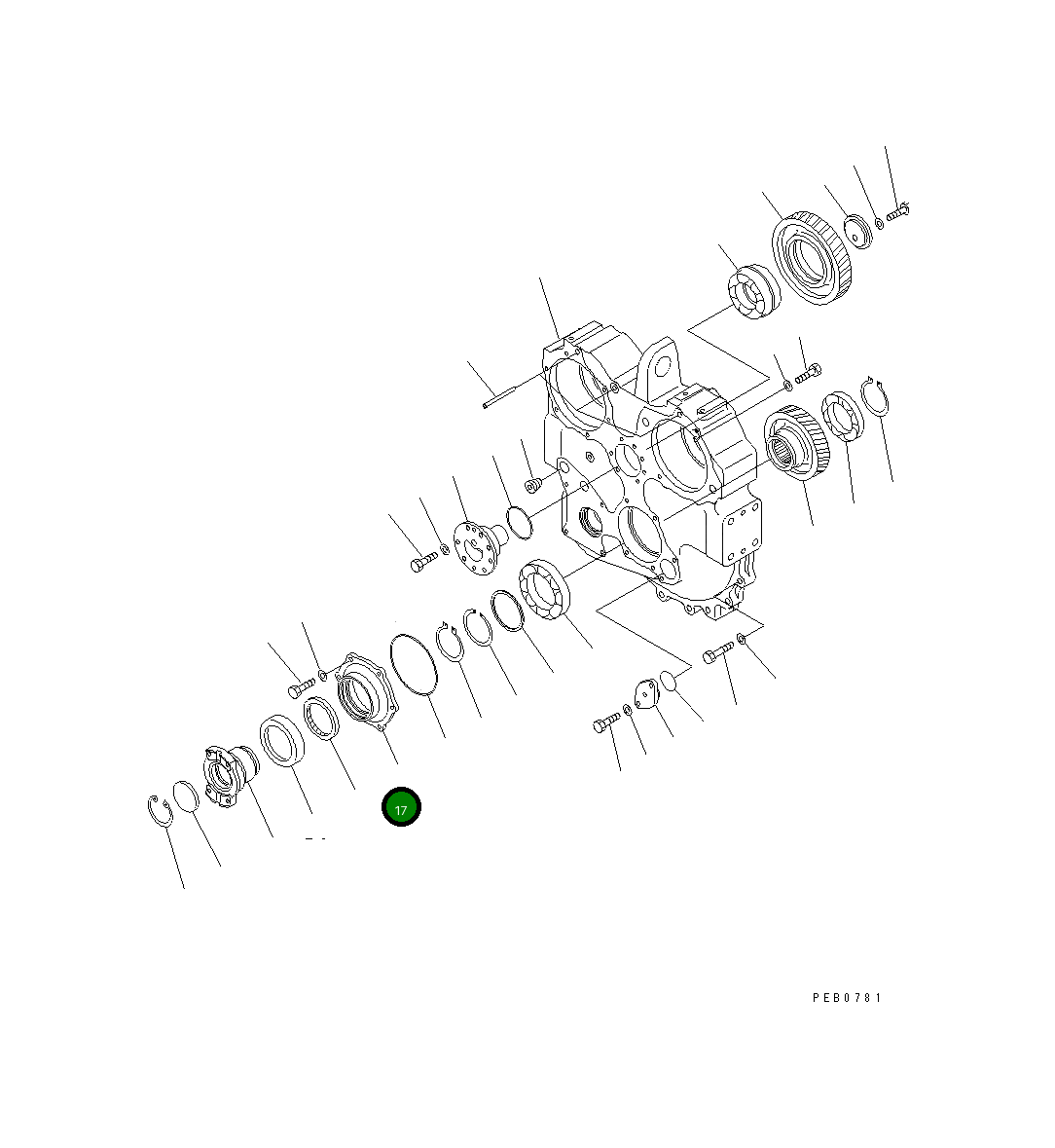 Крышка 17A-15-18142  Komatsu