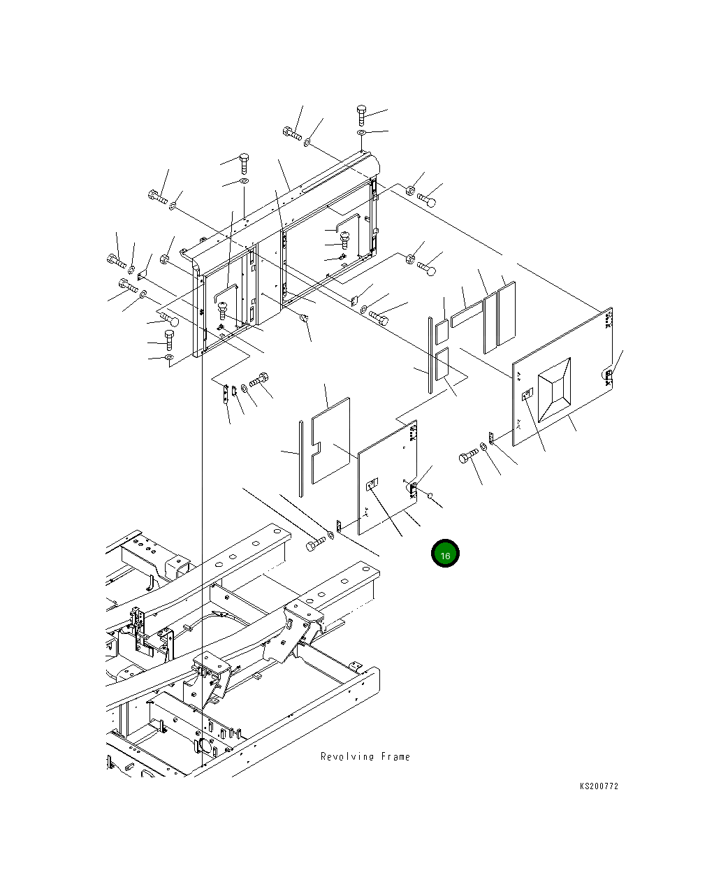 Крышка 209-54-45231 Komatsu