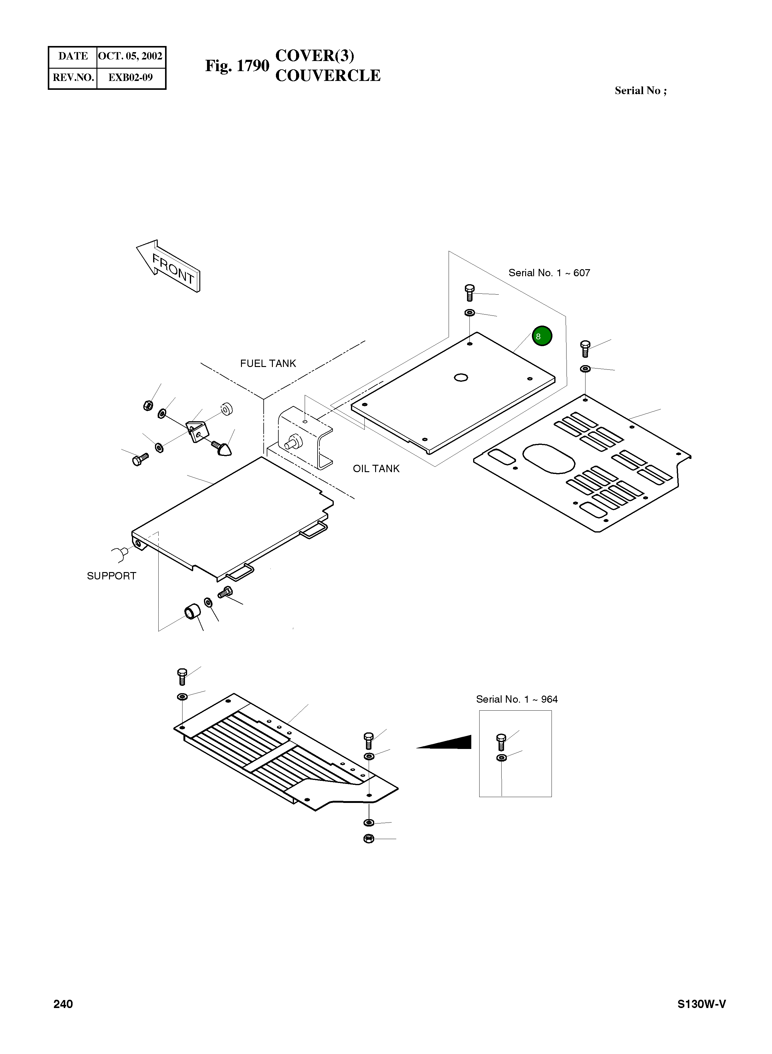 Крышка 2621-3610B Komatsu