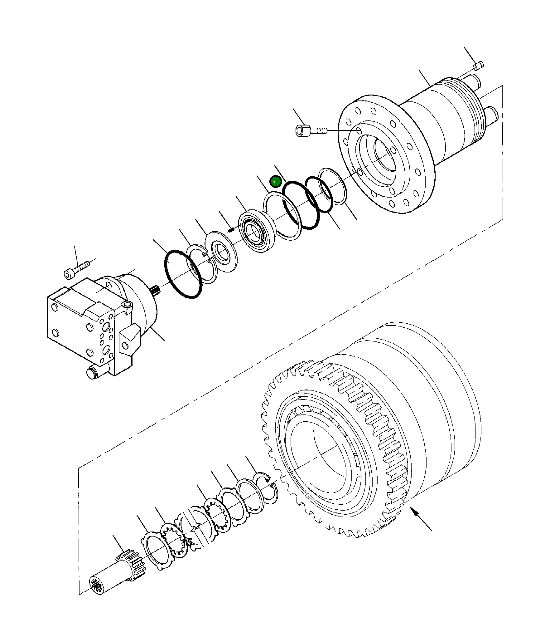 Кольцо уплотнительное (O-Ring) 855021245 Komatsu