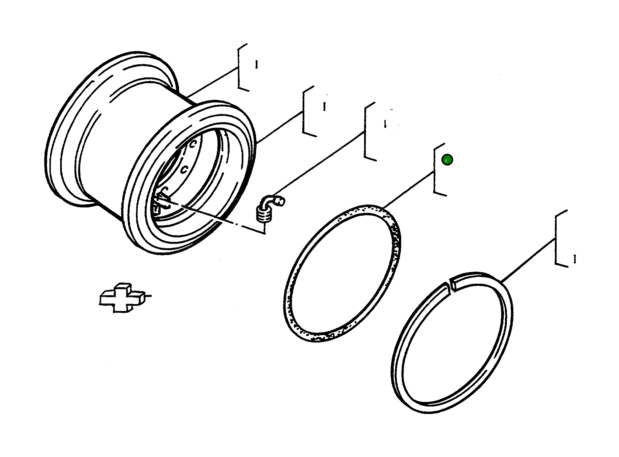 Кольцо уплотнительное (O-Ring) 2964681M1  Komatsu