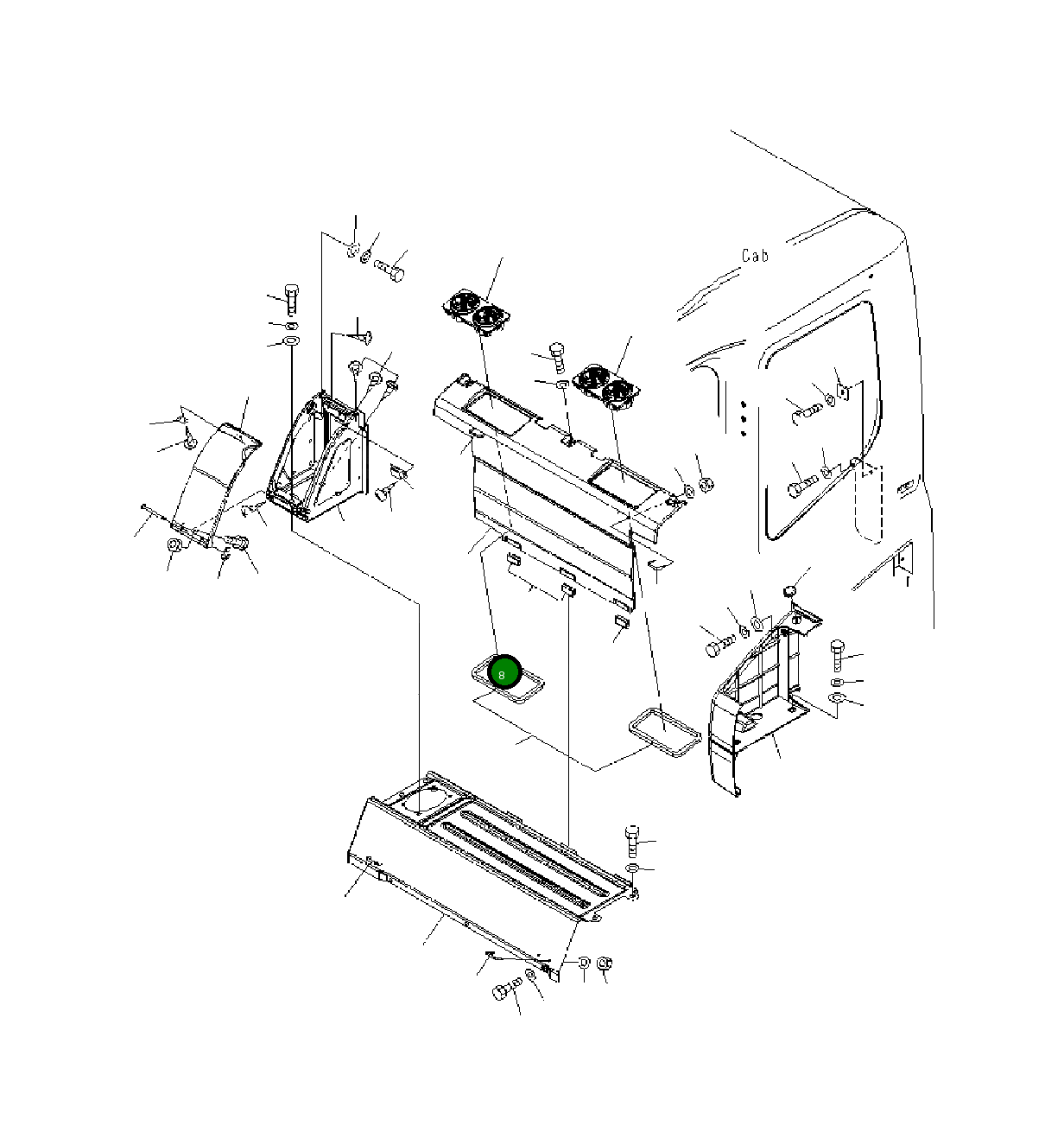 Крышка 208-53-12370 Komatsu