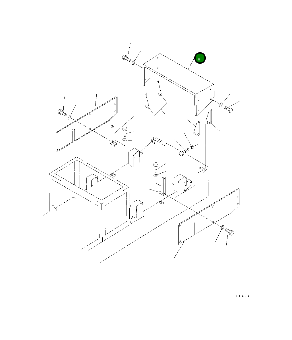 Крышка 263-54-32250 Komatsu