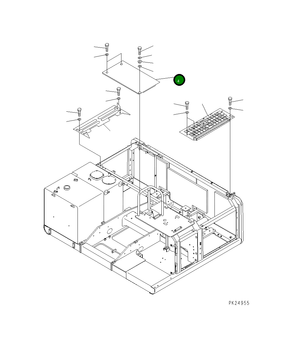 Крышка 20Y-54-25481 Komatsu