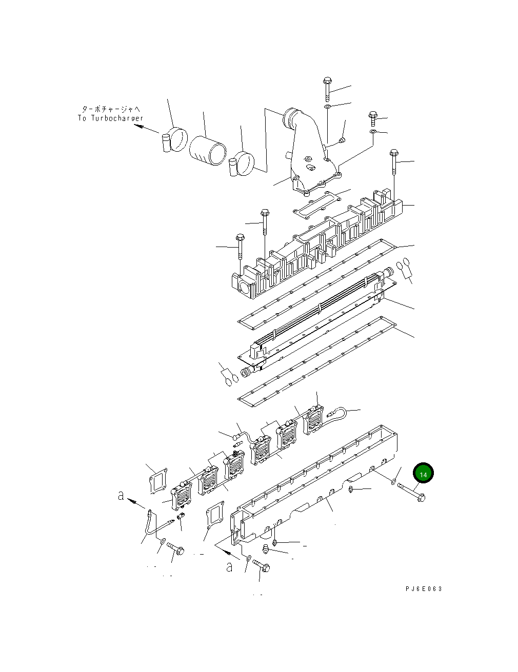 Болт 01436-01055 Komatsu