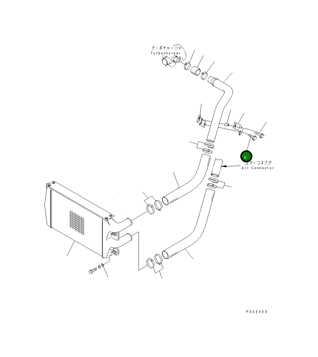 Болт 01435-21025  Komatsu