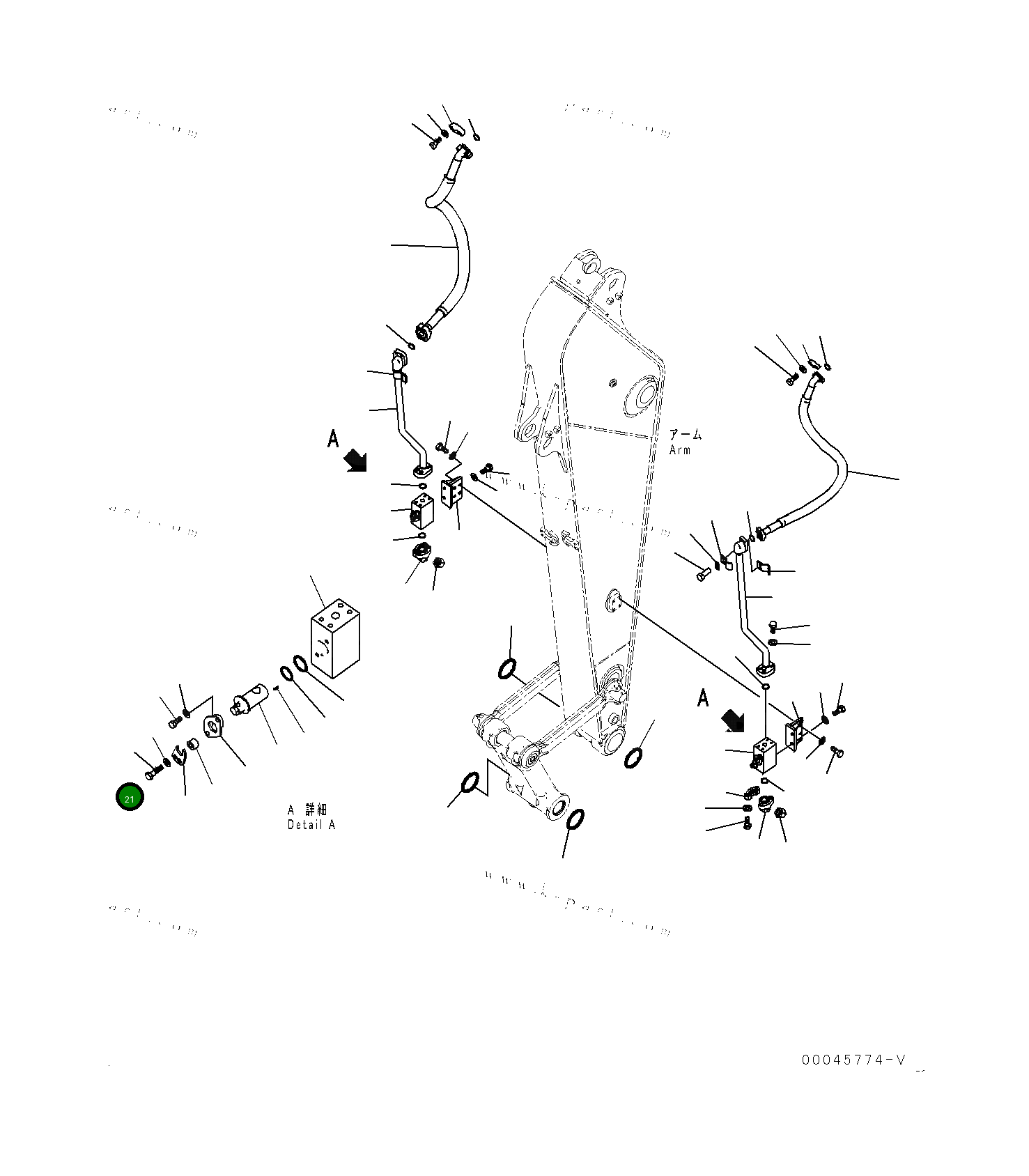 Болт 01010D1045 Komatsu