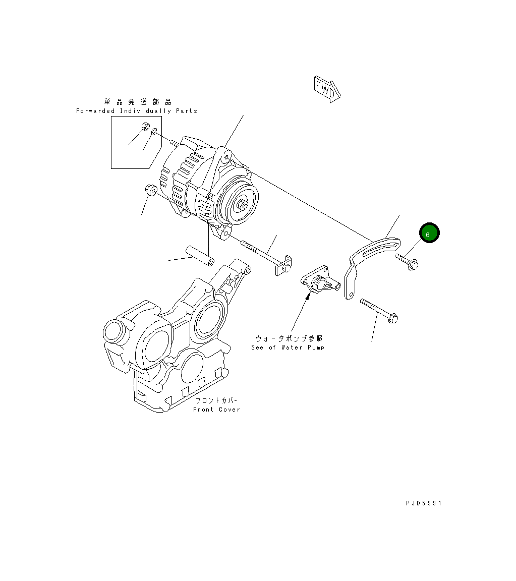 Болт YM119810-77340  Komatsu
