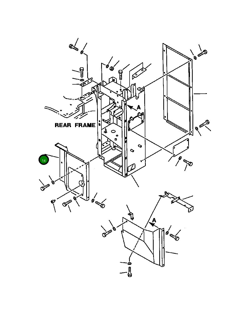 Крышка 425-54-18971 Komatsu