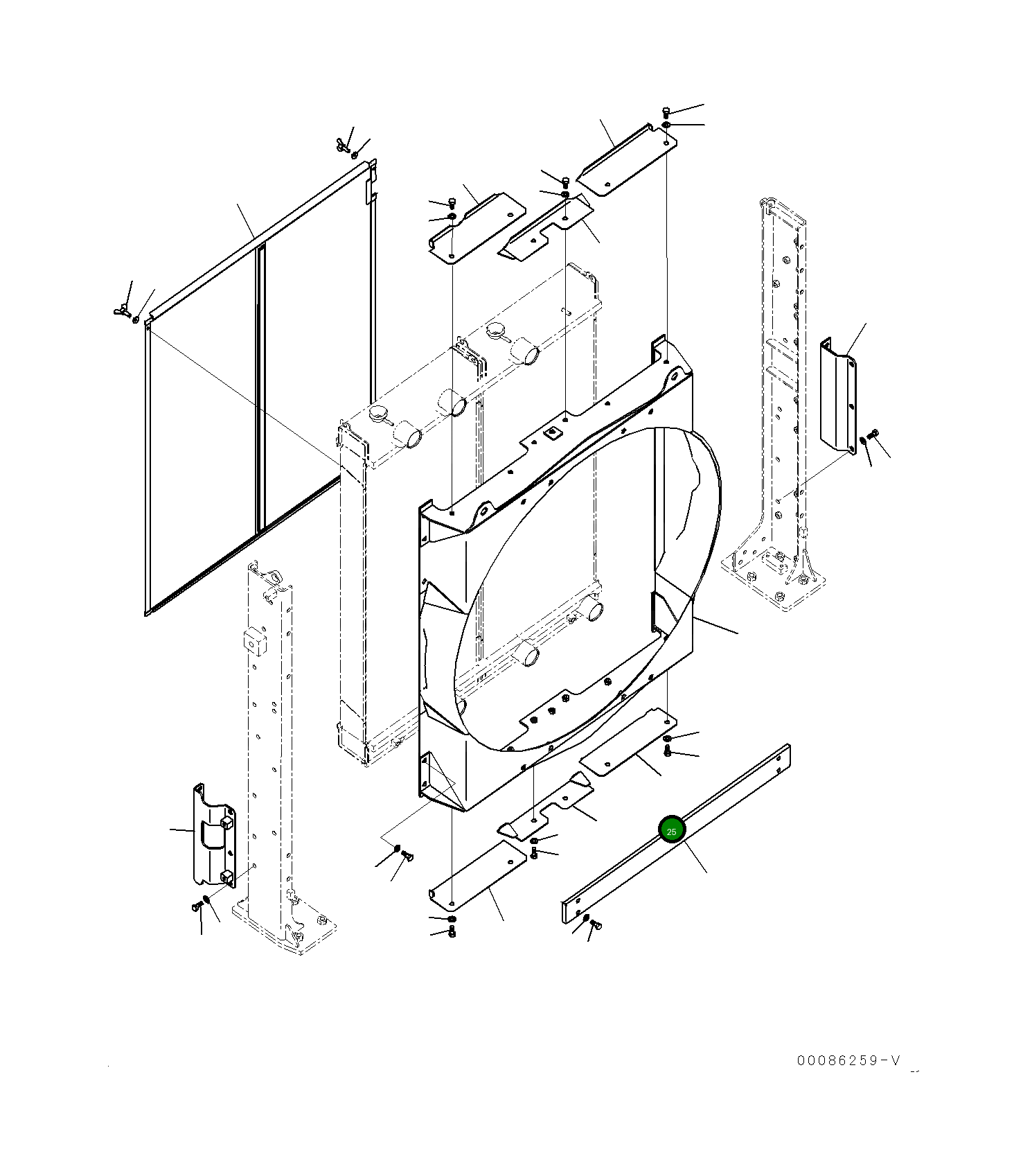 Крышка 21M-03-21592  Komatsu