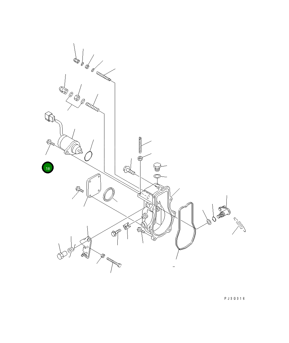 Болт YM26106-060142 Komatsu