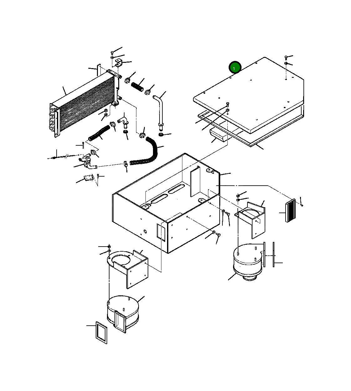 Крышка 1236 959 H91  Komatsu