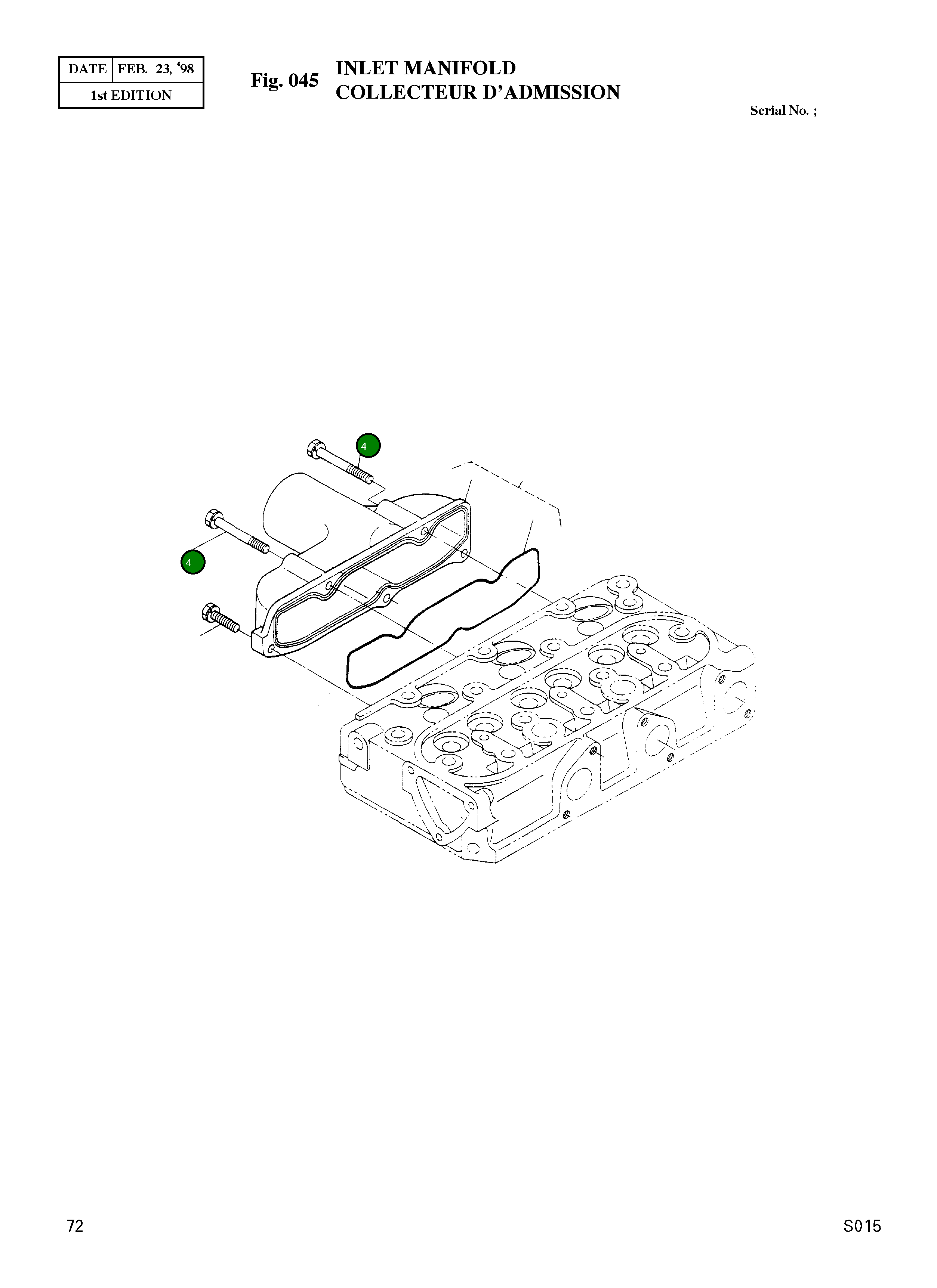 Болт 01023-50645 Komatsu