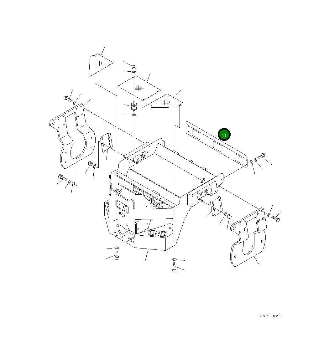 Крышка 258-10-34720 Komatsu