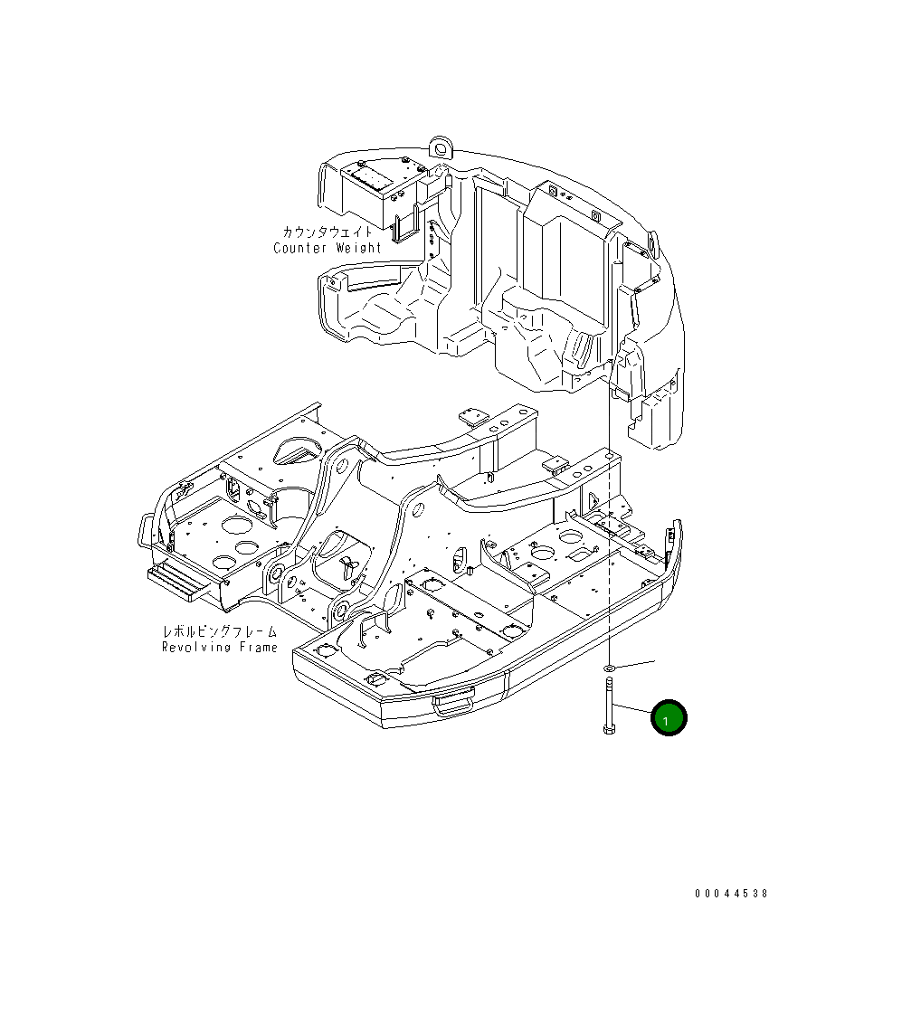 Болт 22U-46-81350  Komatsu