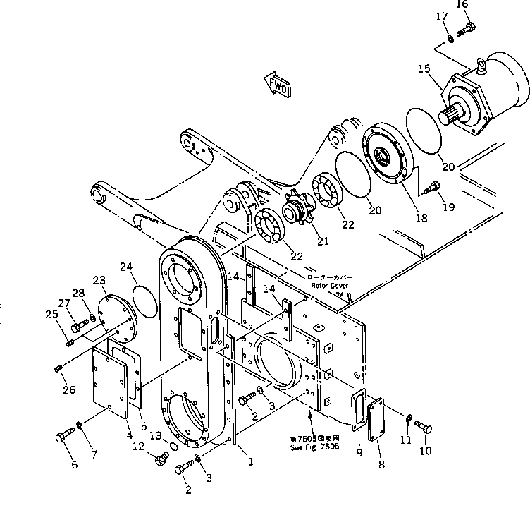 Болт 01252-41665  Komatsu